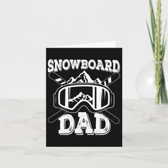Snowboard Dad Mountain Range Snowboarding Father F Card (Front)