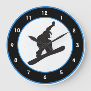 Snowboard Design Mur Horloge