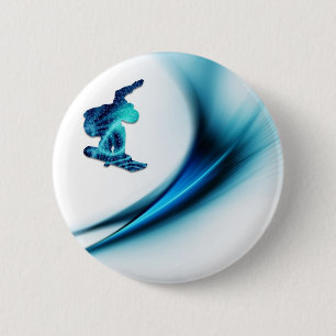 Snowboard Design Round Button