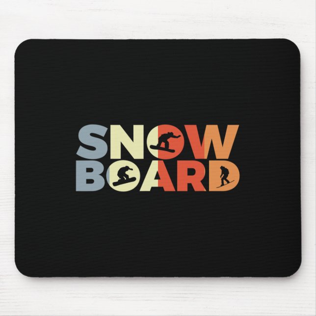 Snowboard Enthusiast Snowboarder Snowboarding  Mouse Pad (Front)