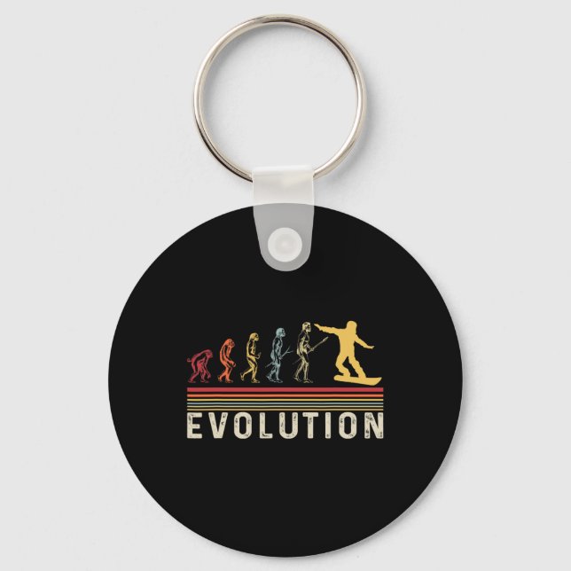 Snowboard Evolution Freestyle Snowboarding Winter  Keychain (Front)