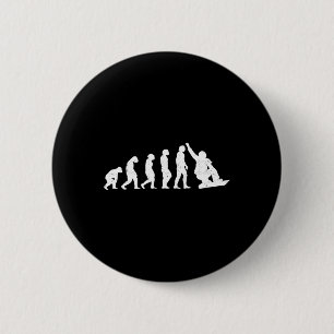 Snowboard Evolution Of Man Boarder Monkey Ape To S 2 Inch Round Button