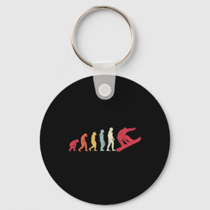 Snowboard Evolution Of Man Boarder Monkey Ape To S Keychain