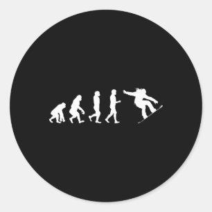 Snowboard Evolution – Skating Lovers Snowboarding Classic Round Sticker