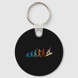 Snowboard Evolution Snowboarder Winter Snowboardin Keychain
