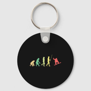 Snowboard Evolution Snowboarder Winter Snowboardin Keychain
