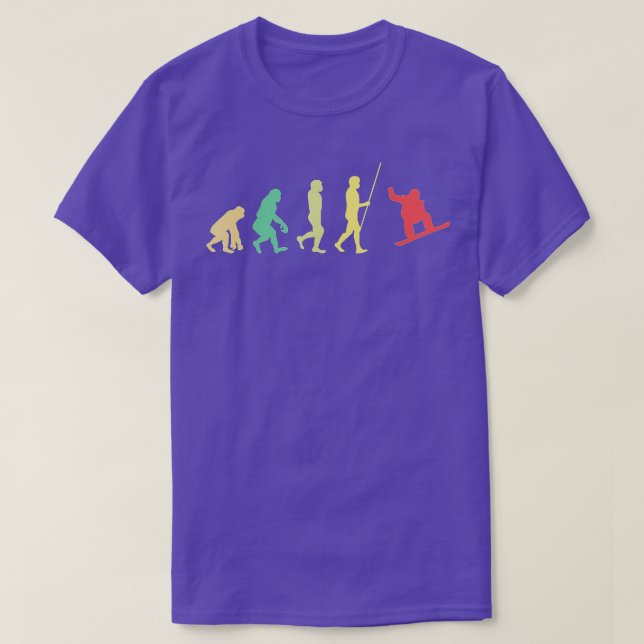 Snowboard Evolution Snowboarder Winter Snowboardin T-Shirt (Design Front)