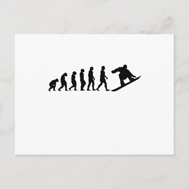 Snowboard Evolution Snowboarding Gift Postcard (Front)