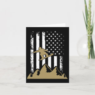 Snowboard Flag Winter Snowboarding Sport Ski Gift  Card