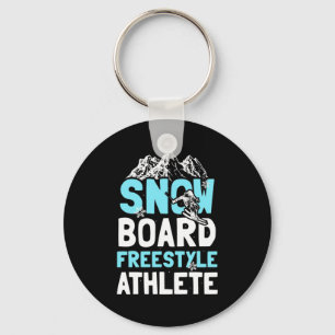 Snowboard Freestyle Athlete Keychain