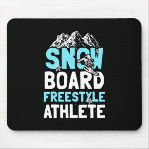 Snowboard Freestyle Athlete Mouse Pad