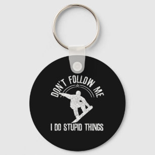 Snowboard Freestyle Snowboarding Snowboarder Funny Keychain