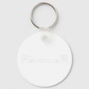 Snowboard Funny Distressed Look Snowboarding Snowb Keychain