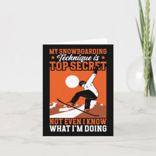 Snowboard Funny My Snowboarding Technique Card
