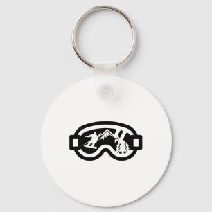 Snowboard Goggles Mountain Snowboarding Keychain