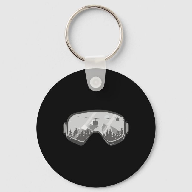 Snowboard Goggles Snowboarding Snow Winter Snowboa Keychain (Front)