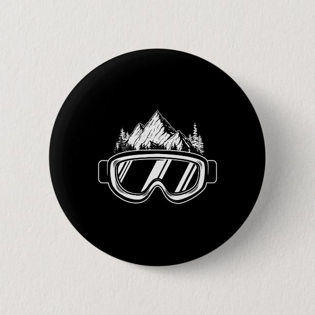 Snowboard Goggles - Wintersports Competition Snowb 2 Inch Round Button (Front)