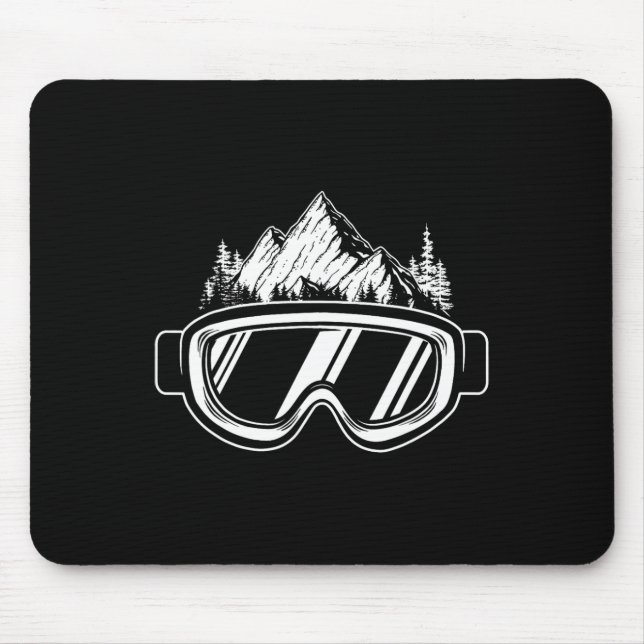 Snowboard Goggles - Wintersports Competition Snowb Mouse Pad (Front)