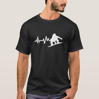 Snowboard Heartbeat Snowboarder  T-Shirt