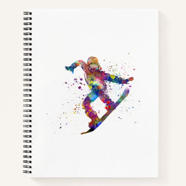 Snowboard in watercolor notebook (Front)