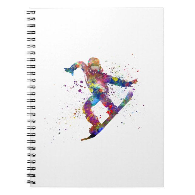 Snowboard in watercolor notebook (Front)
