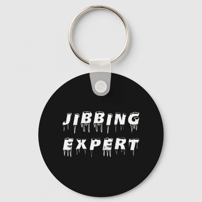 Snowboard Jibbing Expert Snowboarding  Keychain (Front)