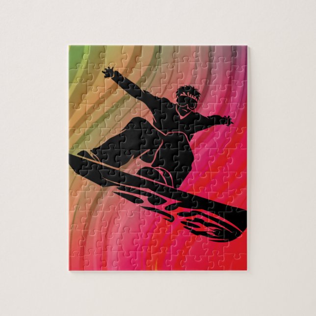 Snowboard Jump Jigsaw Puzzle (Vertical)