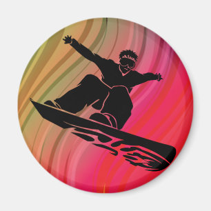 Snowboard Jump Magnet