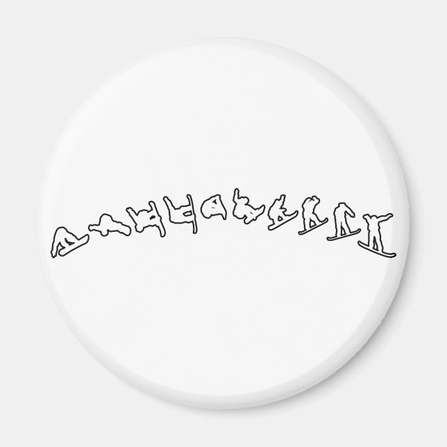 Snowboard Jump Magnet (Front)