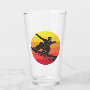Snowboard Jump Retro Glass