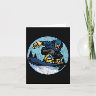 Snowboard Jump Snow Mountain Winter Sport Snowboar Card
