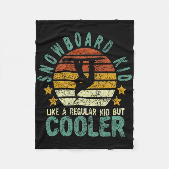 Snowboard Kid Funny Snow Female Snowboarding And S Fleece Blanket (Front)