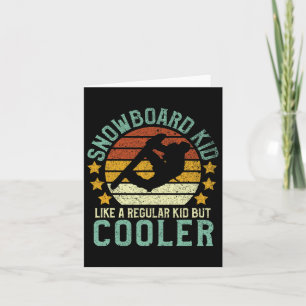 Snowboard Kids Funny Vintage Snowboarding Saying G Card