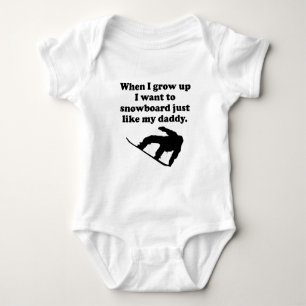 Snowboard Like My Daddy Baby Bodysuit