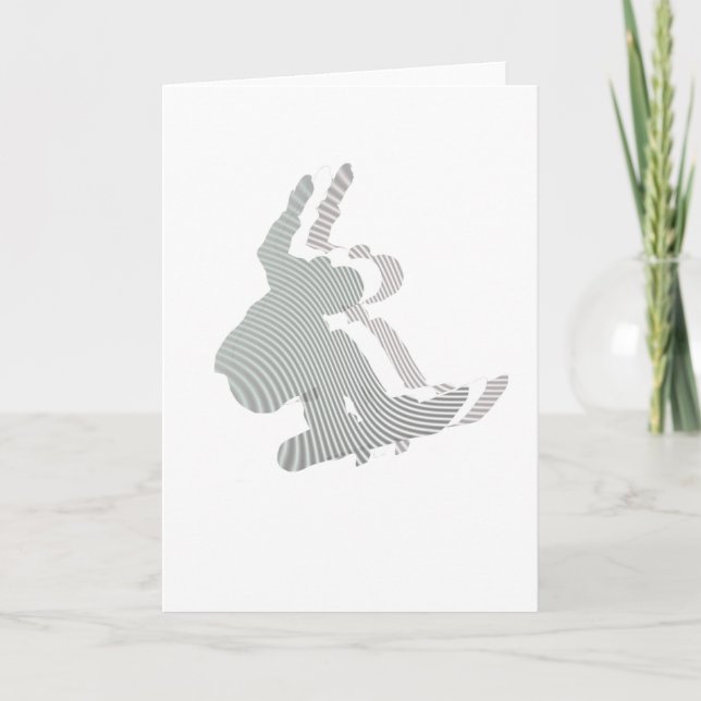 Snowboard Logo Design Greeting Card (Front)