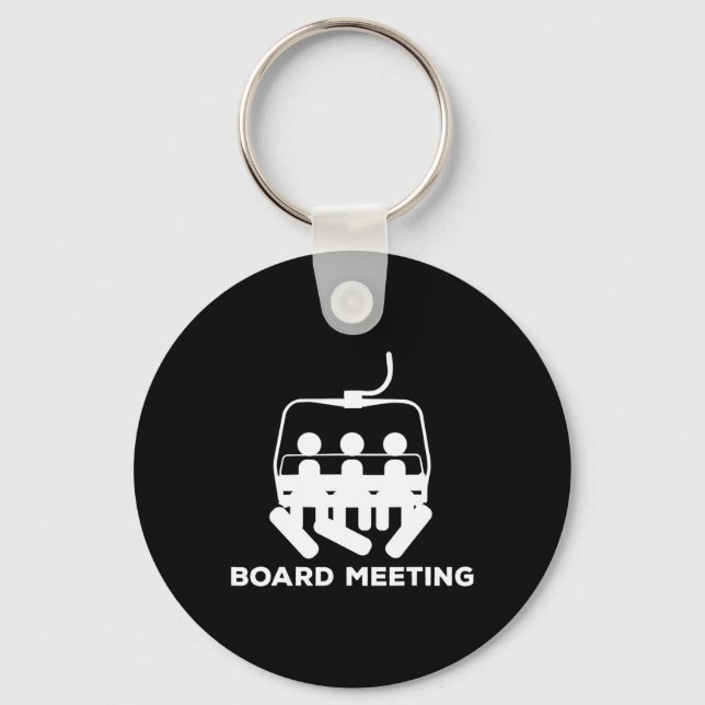 Snowboard Meeting Gift - Snowboarding Holiday Skii Keychain (Front)