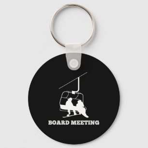 Snowboard Meeting Snowboarding Vacation  Keychain