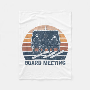 Snowboard Meeting Snowboarding Vacation Skiing Fleece Blanket