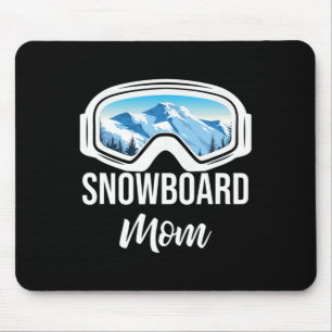 Snowboard Mom Winter Snowboarding Sport Ski Gift Mouse Pad
