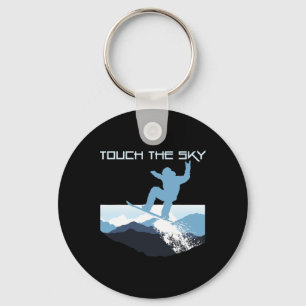 Snowboard Mountain Snowboarding Freestyle Touch Th Keychain