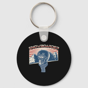 Snowboard Mountains Snowboarding Snowboarders Free Keychain