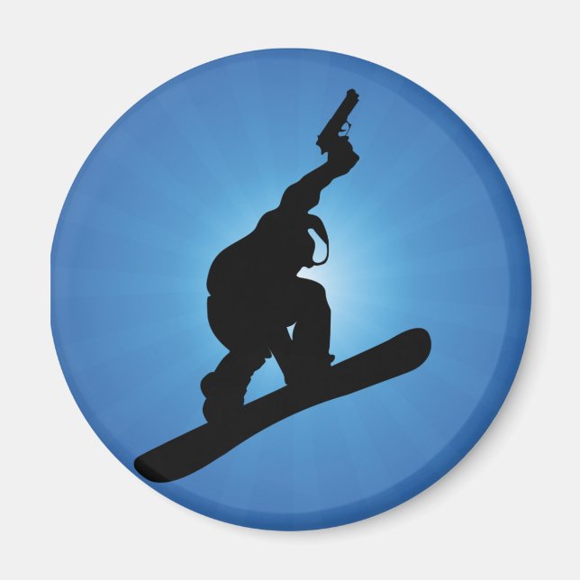 Snowboard Outlaw Magnet (Front)