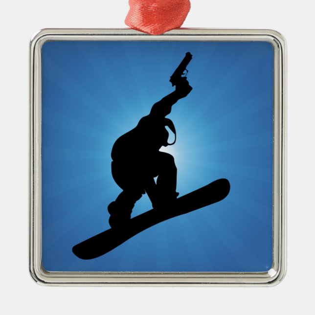 Snowboard Outlaw Metal Ornament (Front)