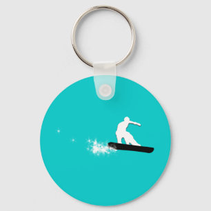 snowboard. powder trail. keychain