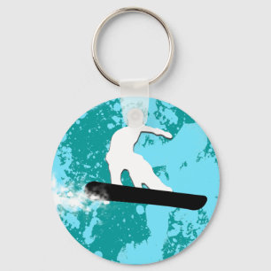 snowboard. powder trail. keychain