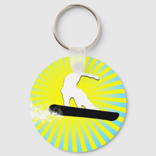 snowboard. powder trail. keychain