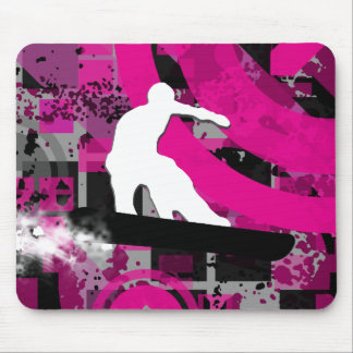 snowboard. powder trail. mouse pad