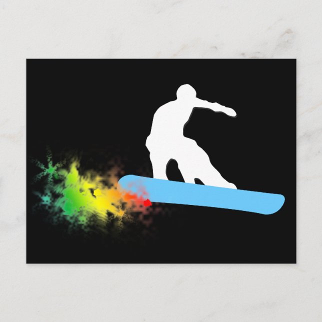 snowboard. powder trail. postcard (Front)