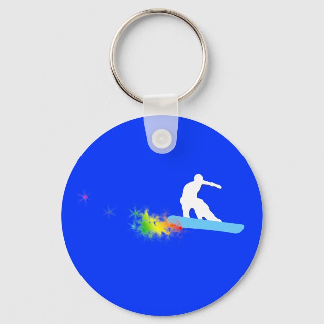 snowboard. rainbow. keychain (Front)
