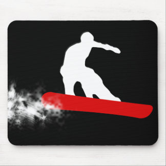 snowboard. red. mouse pad